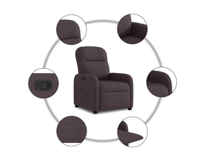 Sonata H Наклоняем стол, тъмнокафяв, текстил