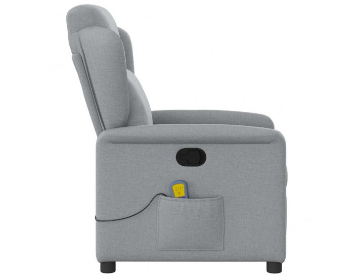 Sonata H Масажен реклайнер стол, светлосив, текстил