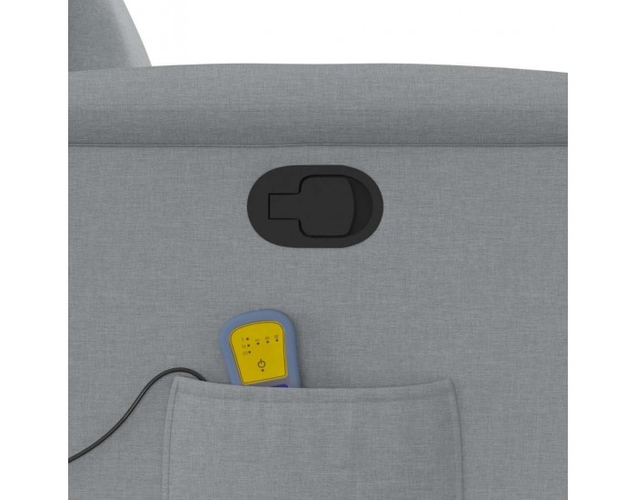 Sonata H Масажен реклайнер стол, светлосив, текстил