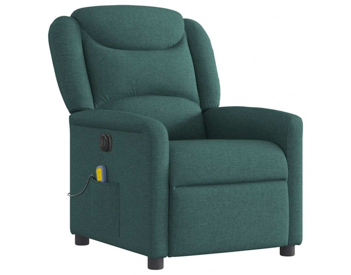 Sonata H Електрически масажен наклоняем стол, тъмнозелен, текстил