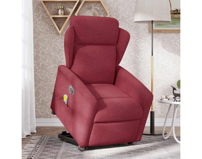 Sonata H Електрически изправящ масажен реклайнер виненочервен текстил