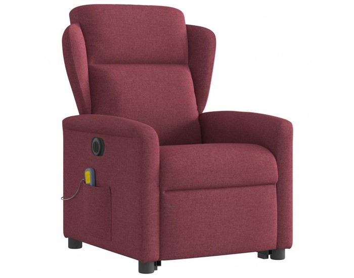 Sonata H Електрически изправящ масажен реклайнер виненочервен текстил