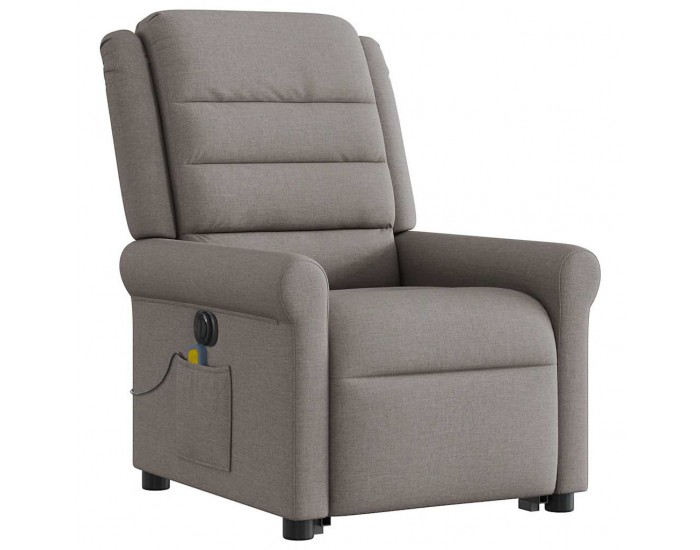 Sonata H Електрически изправящ масажен реклайнер стол таупе текстил