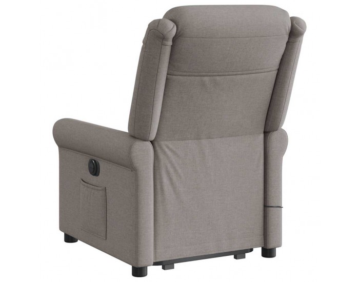 Sonata H Електрически изправящ масажен реклайнер стол таупе текстил