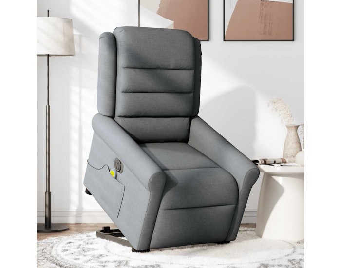 Sonata H Електрически изправящ масажен реклайнер стол тъмносив текстил