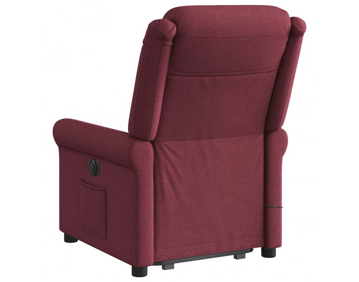 Sonata H Електрически изправящ масажен реклайнер виненочервен текстил