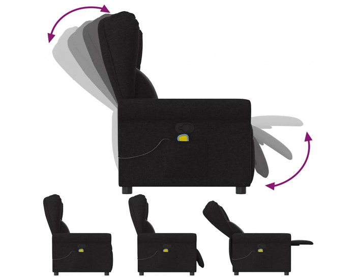 Sonata H Масажен наклоняем стол, черен, текстил