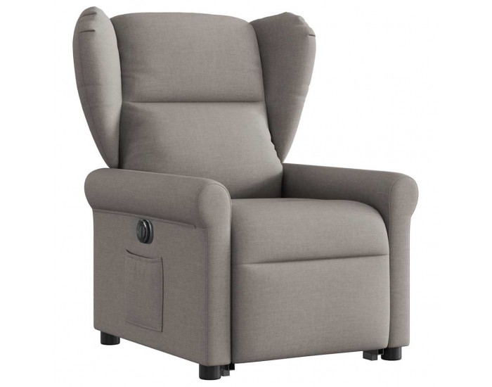 Sonata H Електрически изправящ реклайнер стол, таупе, текстил