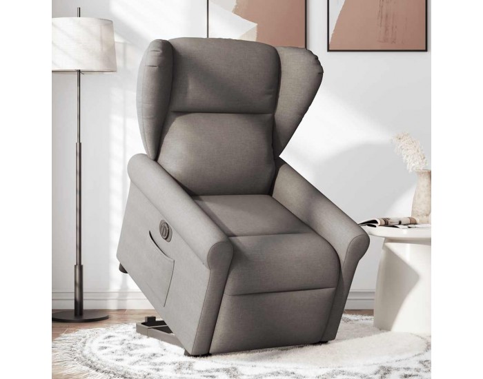 Sonata H Електрически изправящ реклайнер стол, таупе, текстил