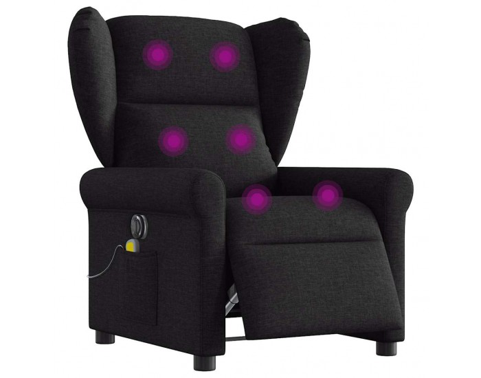 Sonata H Електрически масажен наклоняем стол, черен, текстил