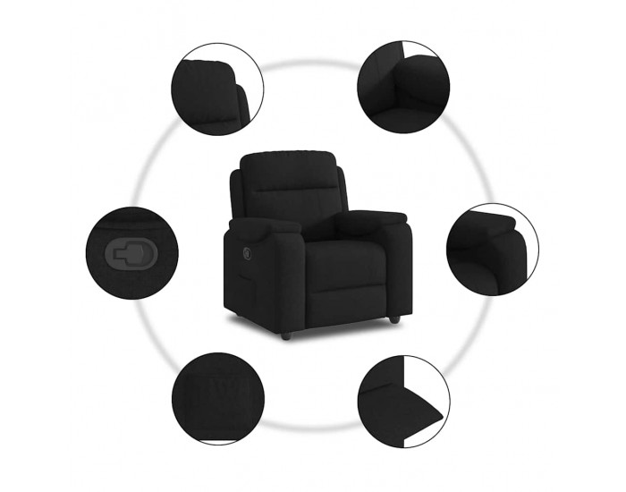 Sonata H Наклоняем стол, черен, текстил