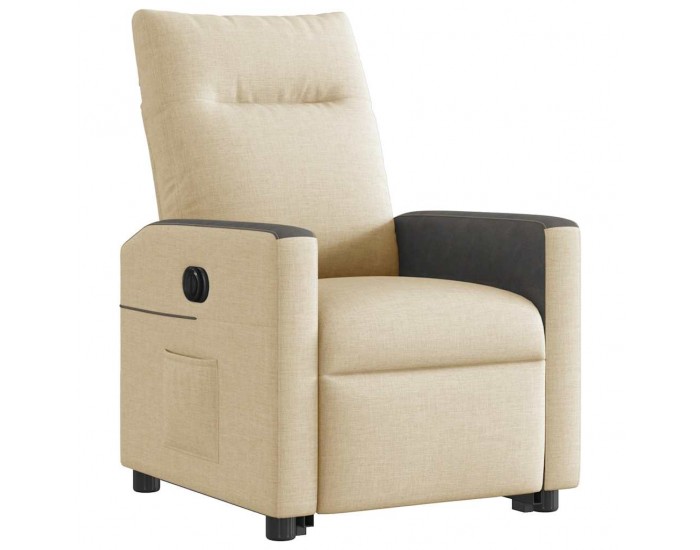 Sonata H Електрически изправящ реклайнер стол, кремав, текстил