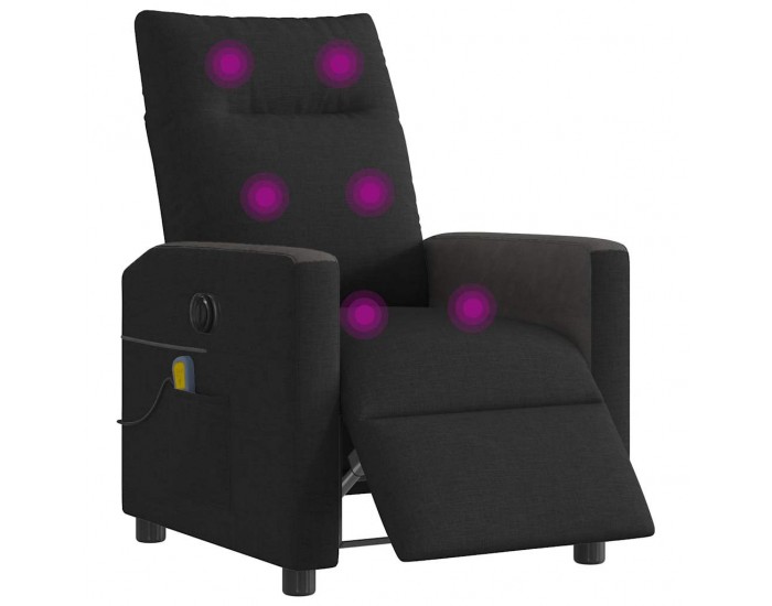 Sonata H Електрически масажен наклоняем стол, черен, текстил