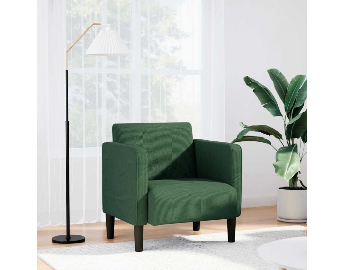 Sonata H Разтегателен диван с подлакътници зелена 54 см велурена тъкан