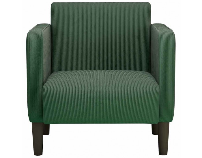 Sonata H Разтегателен диван с подлакътници зелена 54 см велурена тъкан