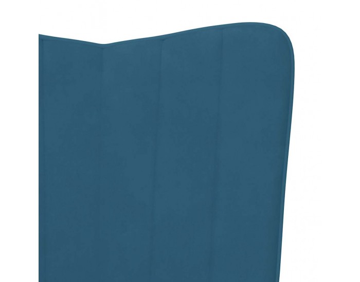 Sonata H Релаксиращ стол, син, кадифе