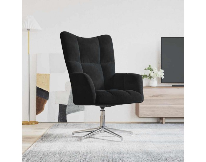 Sonata H Релакс стол, черен, кадифе