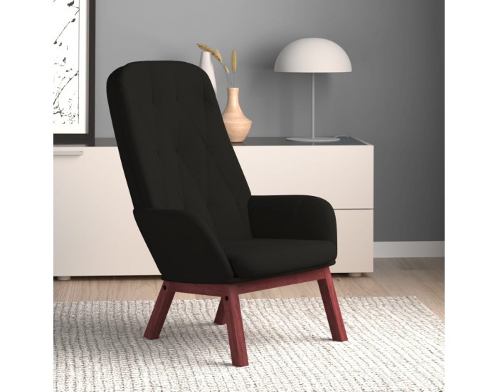 Sonata H Релакс стол, черен, кадифе