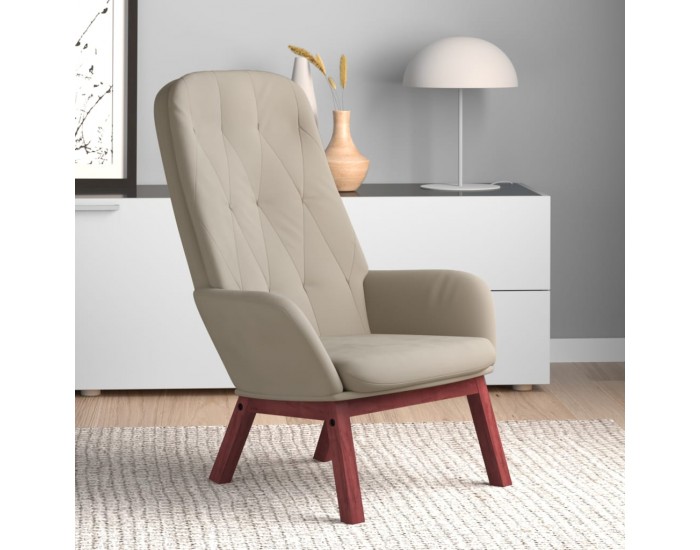 Sonata H Релакс стол, светлосив, кадифе