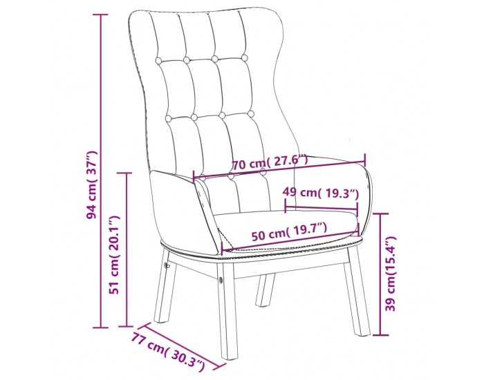 Sonata H Релаксиращ стол, син, плат