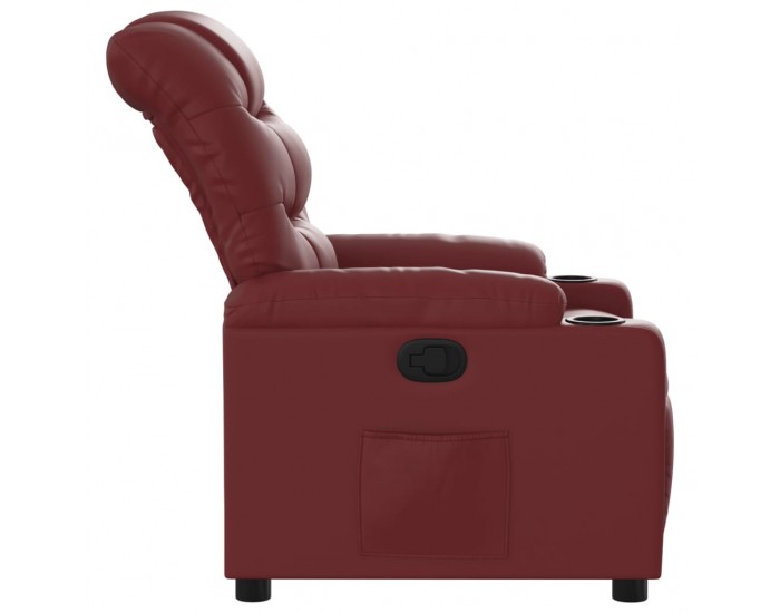 Sonata H Реклайнер стол, виненочервен, изкуствена кожа