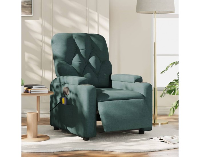 Sonata H Електрически масажен наклоняем стол, тъмнозелен, текстил