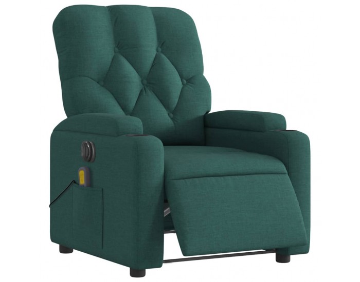 Sonata H Електрически масажен наклоняем стол, тъмнозелен, текстил