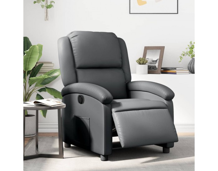 Sonata H Електрически реклайнер стол, сив, изкуствена кожа