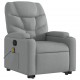 Sonata H Изправящ масажен реклайнер стол, светлосив, текстил