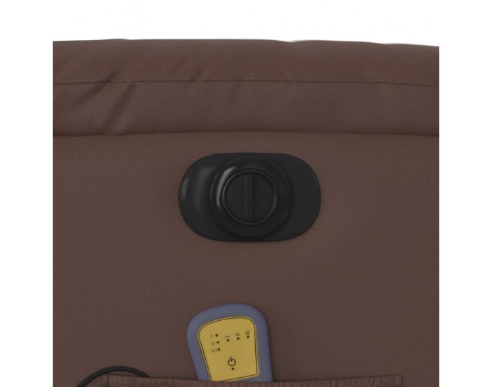 Sonata H Електрически изправящ масажен реклайнер стол, кафяв, еко кожа