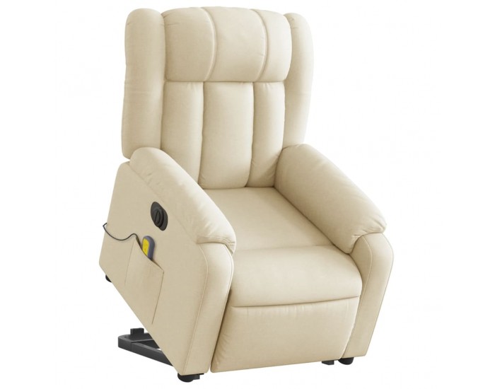 Sonata H Електрически изправящ масажен реклайнер стол кремав текстил