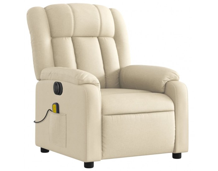 Sonata H Електрически изправящ масажен реклайнер стол кремав текстил