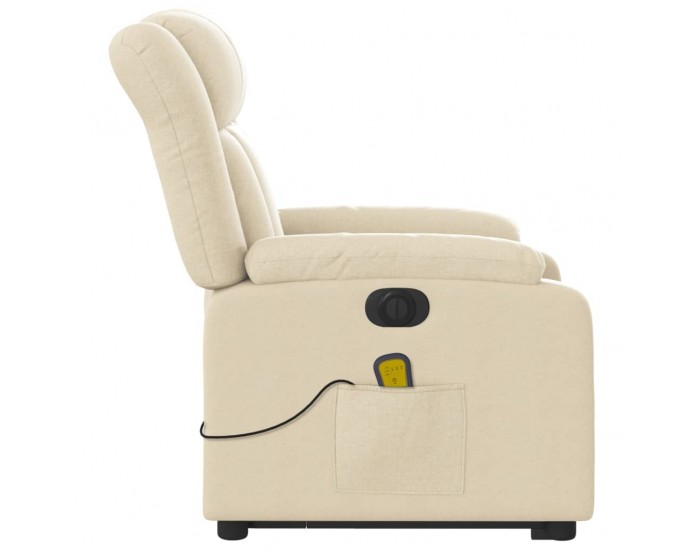 Sonata H Електрически изправящ масажен реклайнер стол кремав текстил