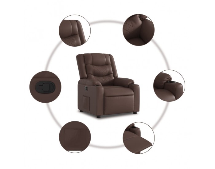 Sonata H Наклоняем стол, кафяв, изкуствена кожа