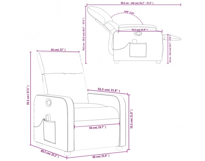 Sonata H Масажен наклоняем стол, тъмнозелен, текстил