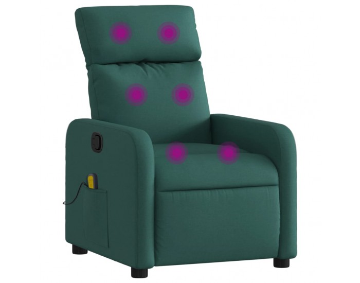 Sonata H Масажен наклоняем стол, тъмнозелен, текстил