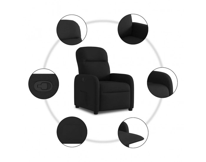 Sonata H Наклоняем стол, черен, текстил