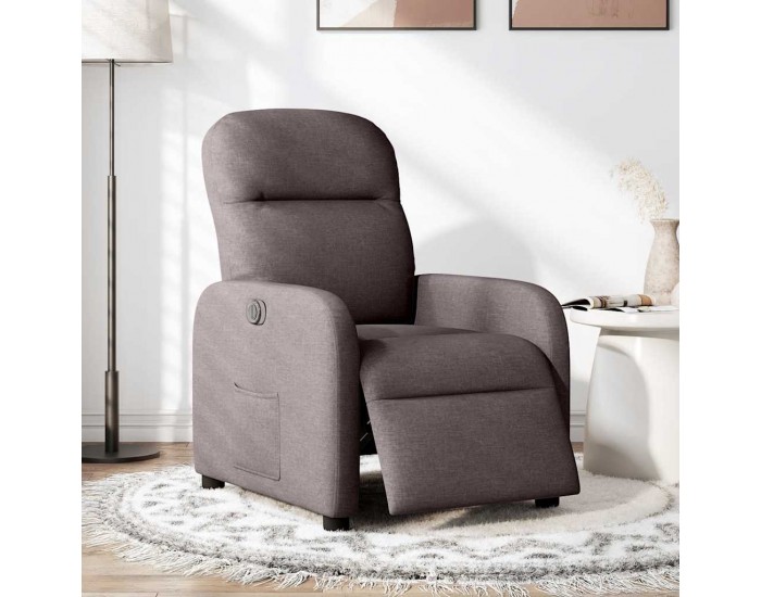 Sonata H Електрически реклайнер стол, тъмнокафяв, текстил