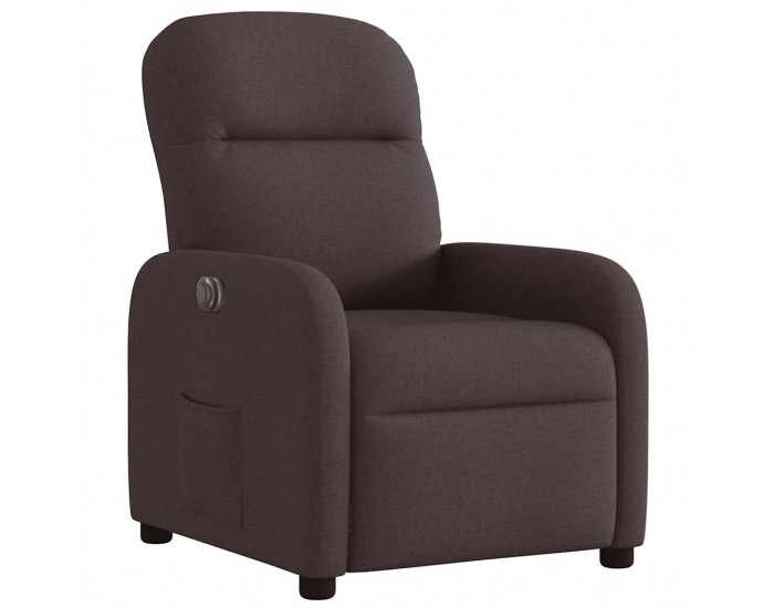 Sonata H Електрически реклайнер стол, тъмнокафяв, текстил