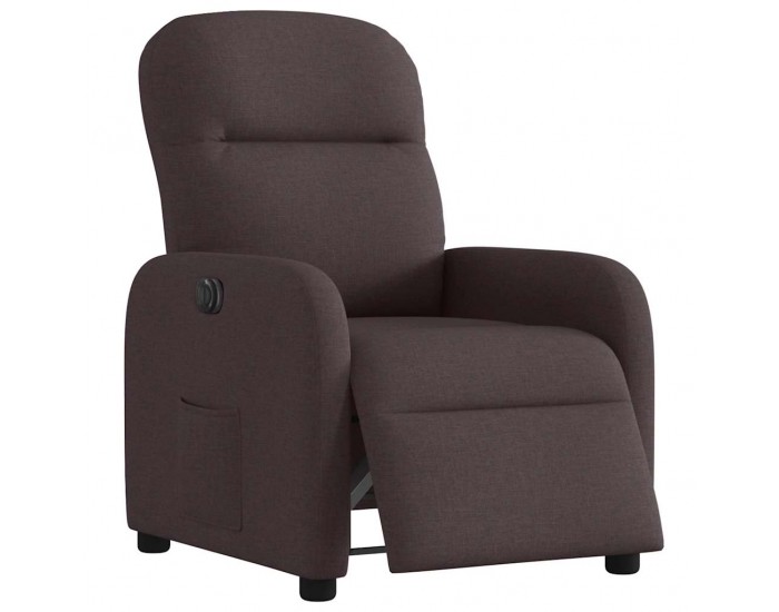 Sonata H Електрически реклайнер стол, тъмнокафяв, текстил