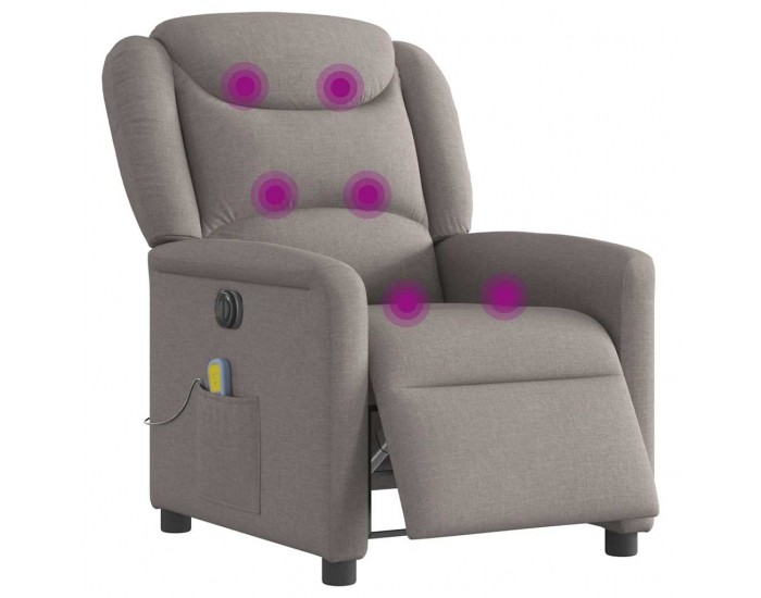 Sonata H Електрически масажен наклоняем стол, таупе, текстил