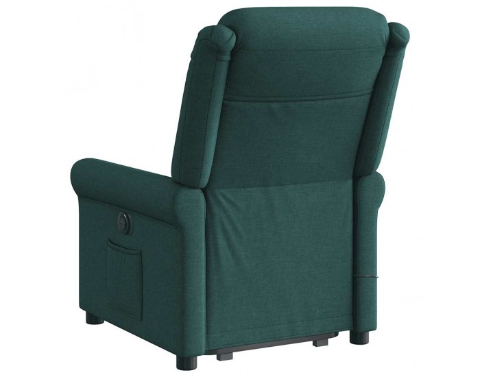 Sonata H Електрически изправящ масажен реклайнер стол тъмнозелен текстил