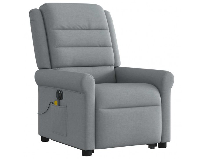 Sonata H Електрически изправящ масажен реклайнер стол светлосив текстил