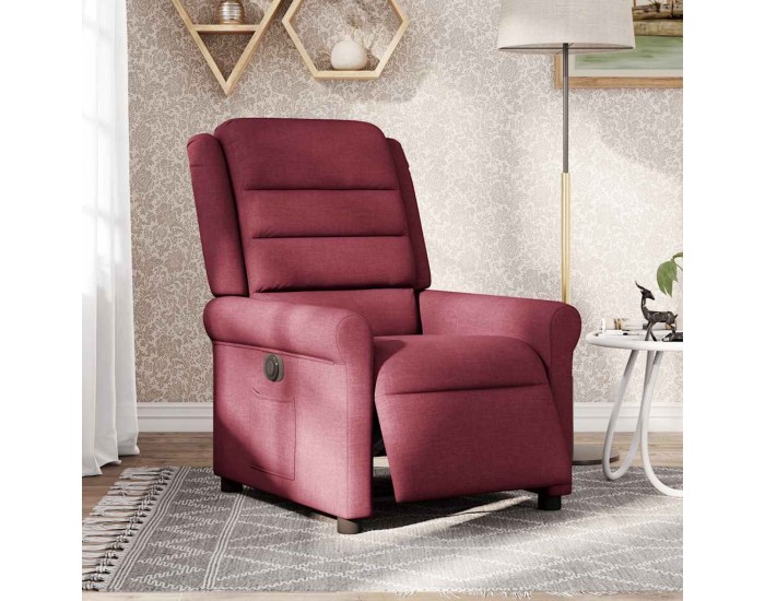 Sonata H Електрически стол реклайнер, виненочервен, текстил