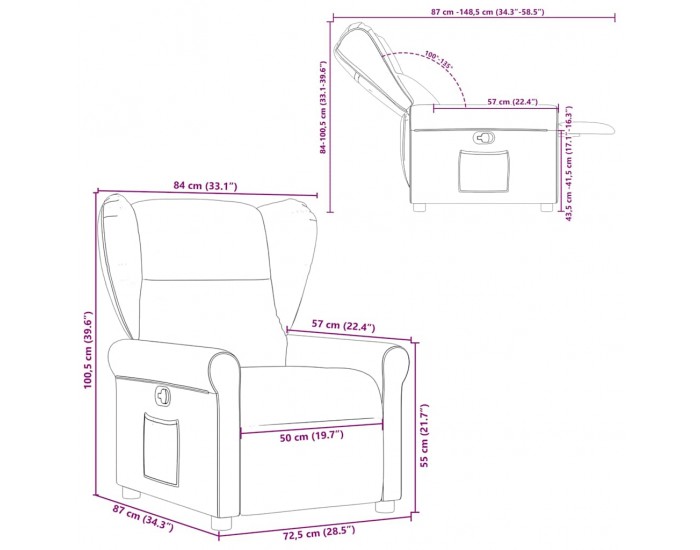 Sonata H Стол наклоняем, кафяв, текстил