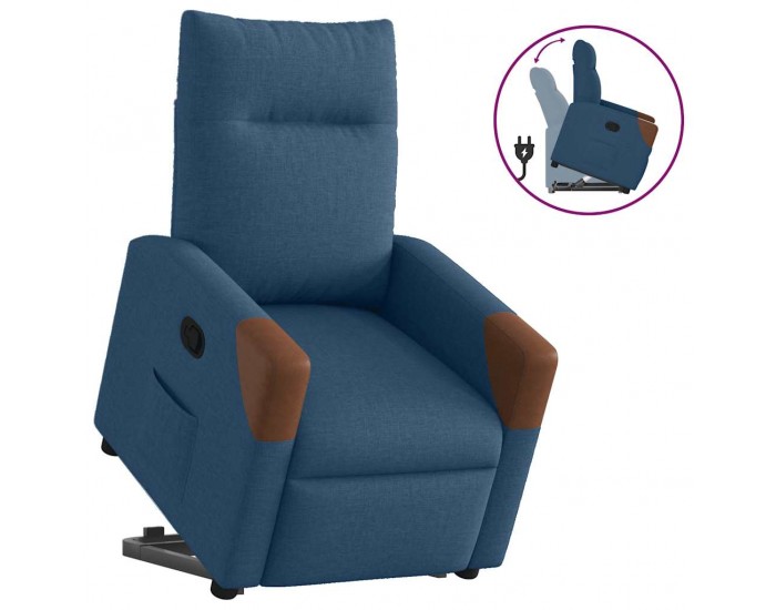 Sonata H Изправящ реклайнер стол, син, текстил