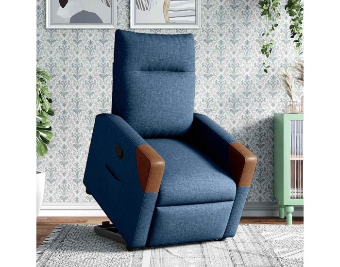 Sonata H Изправящ реклайнер стол, син, текстил