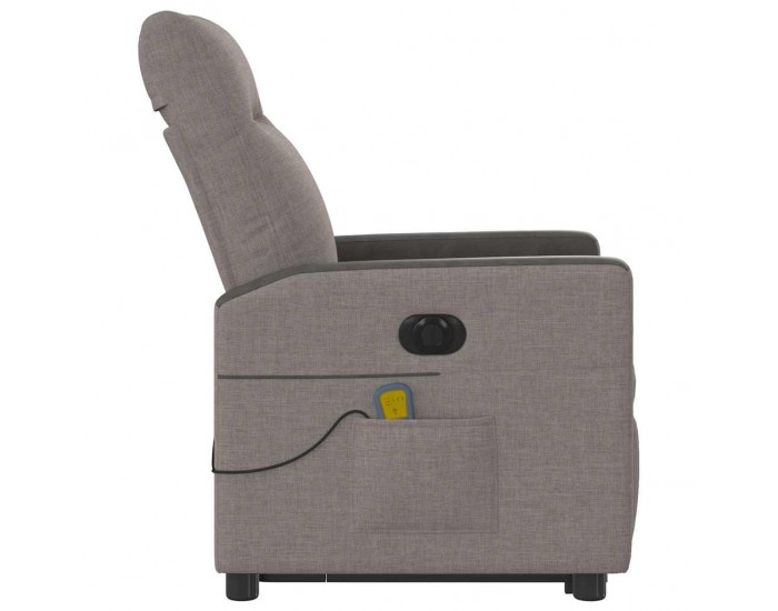 Sonata H Електрически изправящ масажен реклайнер стол таупе текстил