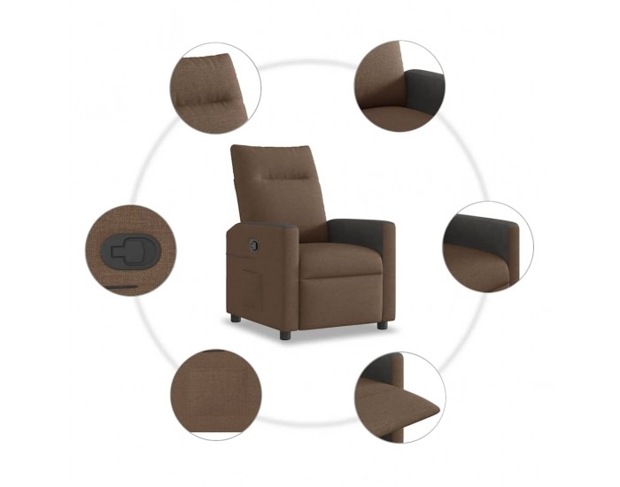 Sonata H Стол наклоняем, кафяв, текстил