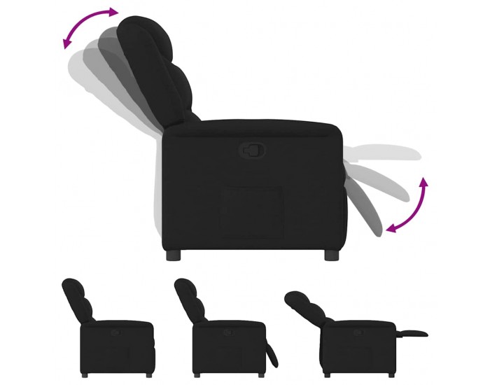 Sonata H Наклоняем стол, черен, текстил